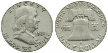 USA 1/2 Dollar 1961 o. Mzz. - Franklin